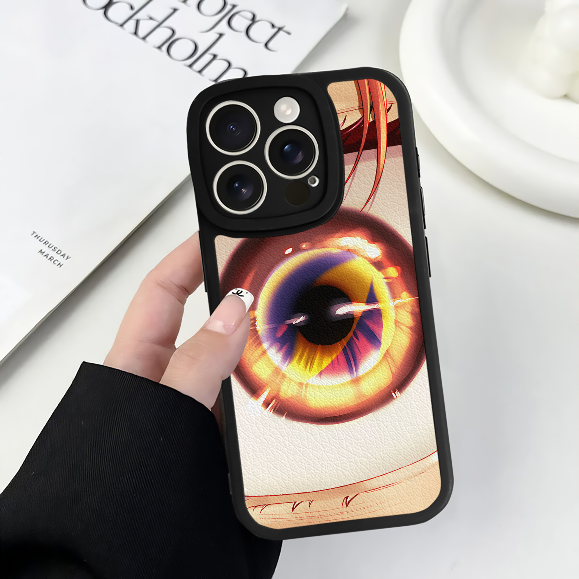 （画像用） ハイキュー!! Haikyu!! 【iPhone 16シリーズ対応】シリコンスマホケース（レザー調） 材質：シリコン